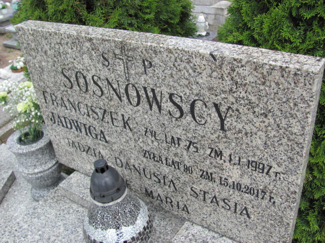 Franciszek Sosnowski 1921 Ślesin - Grobonet - Wyszukiwarka osób pochowanych