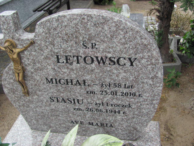 Michał Łętowski 1952 Ślesin - Grobonet - Wyszukiwarka osób pochowanych