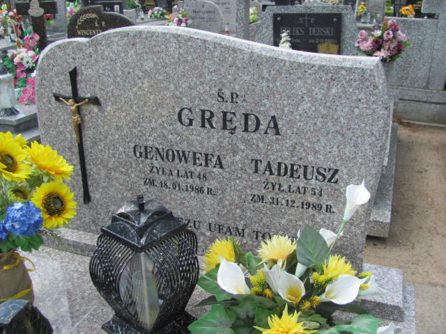Genowefa Gręda 1938 Ślesin - Grobonet - Wyszukiwarka osób pochowanych