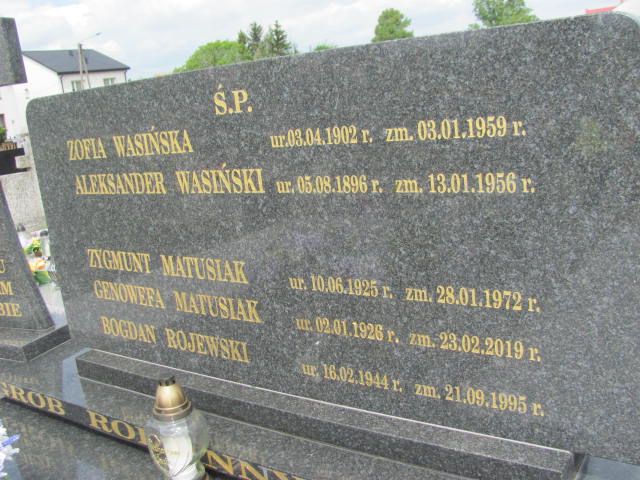 Zofia Wasińska 1902 Ślesin - Grobonet - Wyszukiwarka osób pochowanych