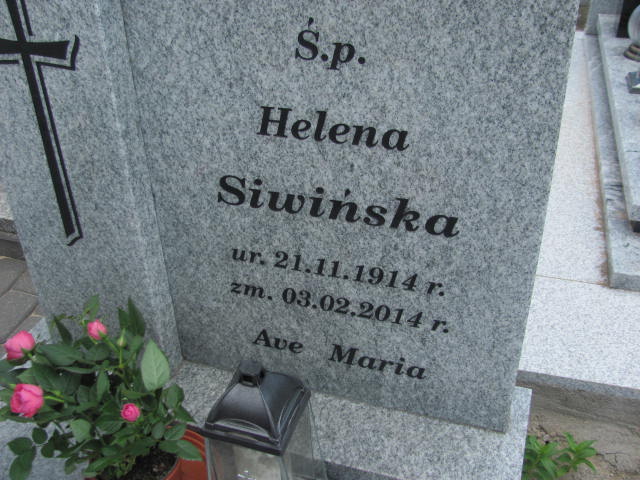 Helena Siwińska 1914 Ślesin - Grobonet - Wyszukiwarka osób pochowanych